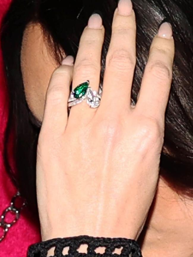 The ring is reportedly worth $340,000. Picture: Backgrid Australia