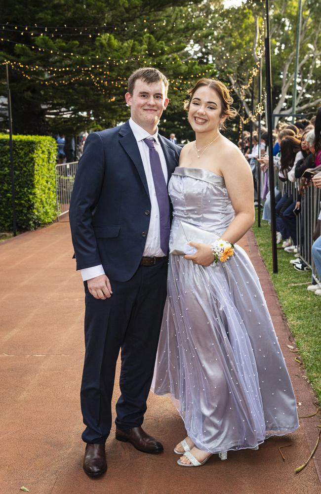 Mitchell Chambers and partner Sophia Matacchioni at St Mary's College formal at Picnic Point, Friday, March 22, 2024. Picture: Kevin Farmer