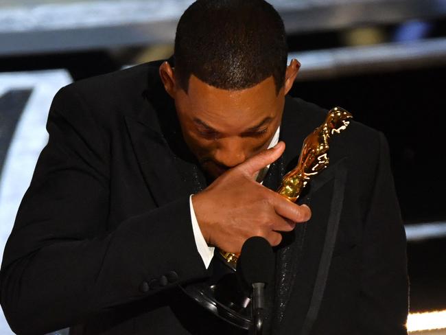 Will Smith won for his performance in King Richard and was involved in a physical and verbal confrontation with Chris Rock. Picture: AFP