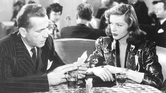 Humphrey Bogart and Lauren Bacall in Howard Hawks' 1946 film of Raymond Chandler's The Big Sleep.