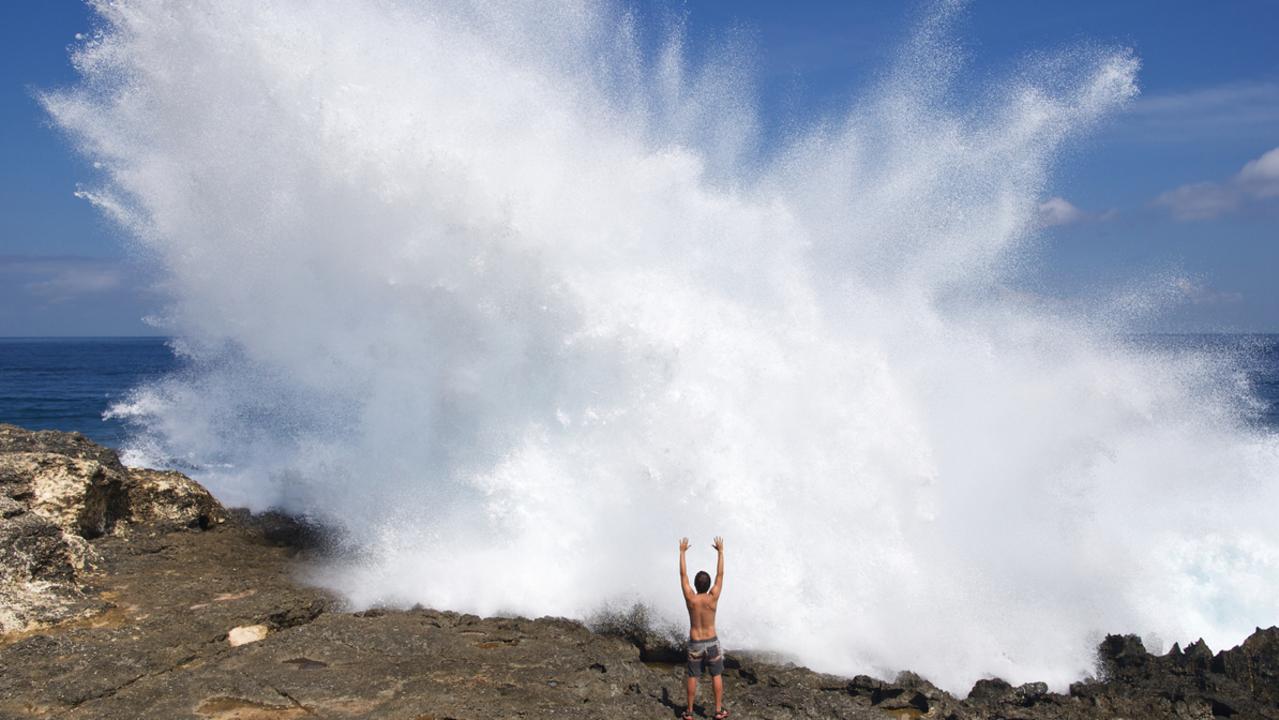 Devil's tear on Lembongan island is arguably the best spot to stop and watch a sunset on the Island but don’t get too close to the edge.