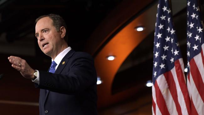 Chairman of the US House Intelligence Committee Rep. Adam Schiff speaks during a news conference on the Trump impeachment inquiry. Picture: Alex Wong/Getty Images