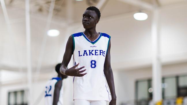 Aleer Chol playing for Lake Ginninderra at the Basketball Australia Schools Championships. Picture: Taylor Earnshaw