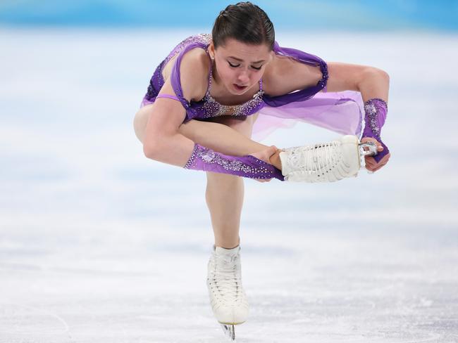 NBC’s commentators gave Valieva the silent treatment. Picture: Matthew Stockman/Getty Images