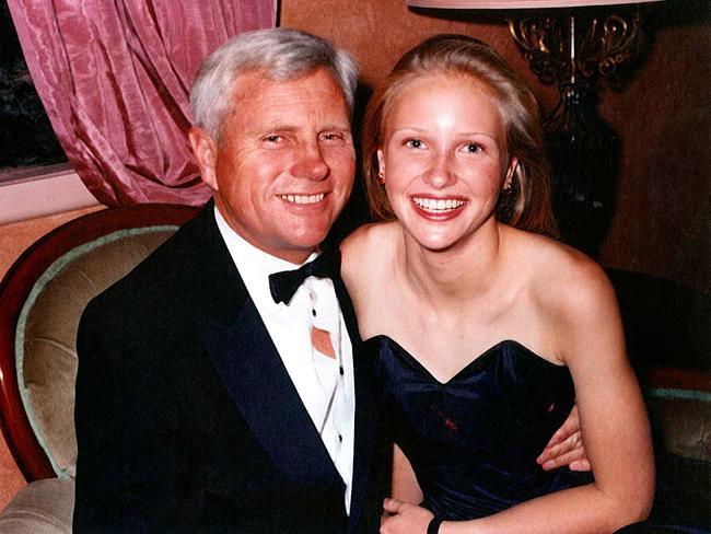 Livinia with her dad Kevin at her year 11 school formal. Picture: Supplied