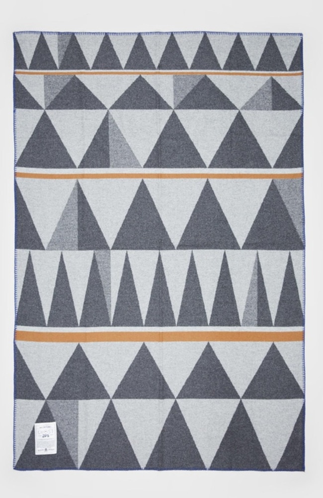 Ghost Our Finest Wool Army Blanket in Bush Geometric