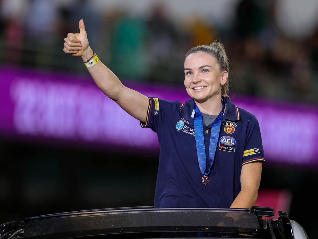 Thumbs up if you're remaining at the Lions? Picture: AFL Photos/Getty Images