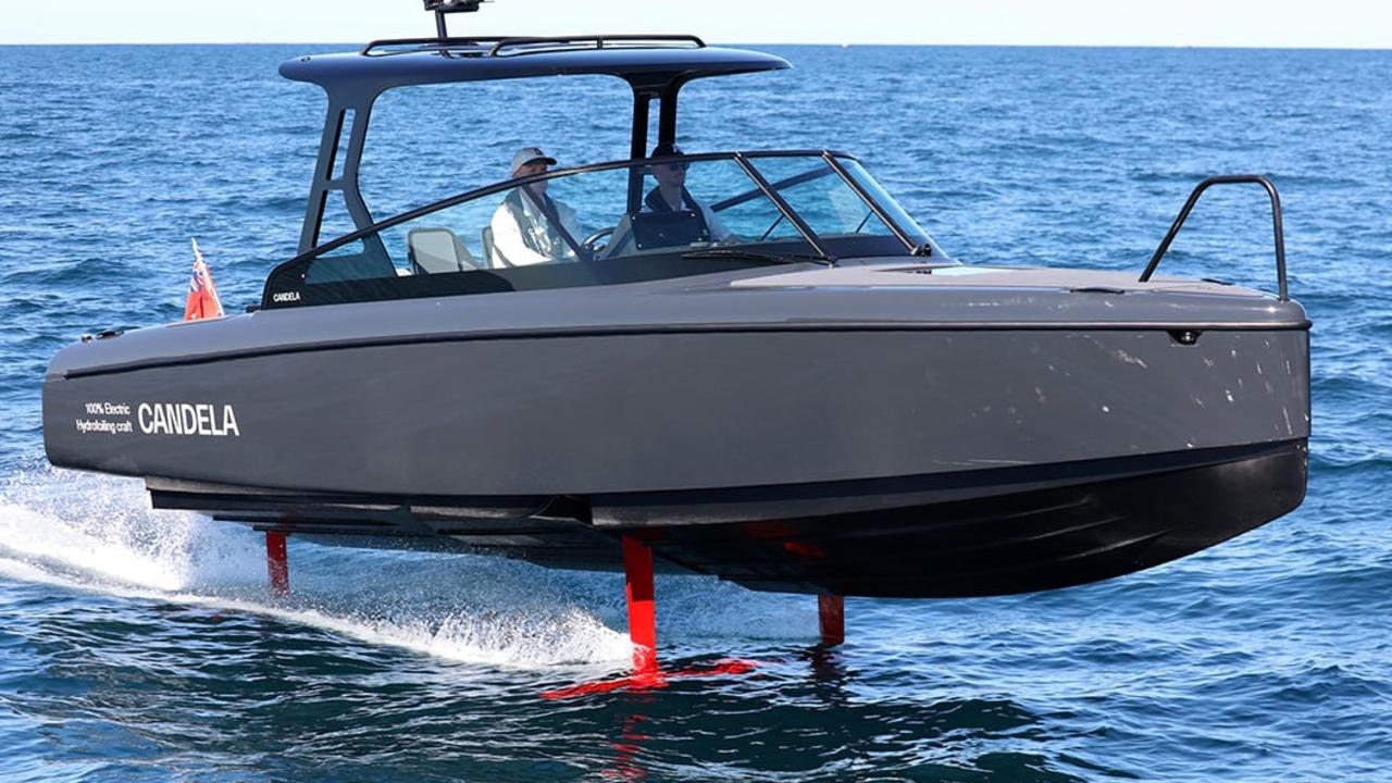 The Candela C-8 is a 100% electric, 100% carbon fibre, hydrofoiling boat. Picture: supplied.