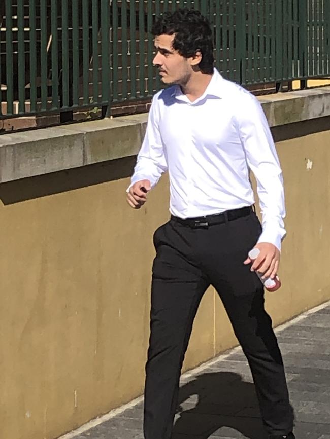 Ali Reza Bahrami, 20, of Auburn,  enters Manly Courthouse on Wednesday to face sentencing on cocaine charges. Picture: Jim O'Rourke