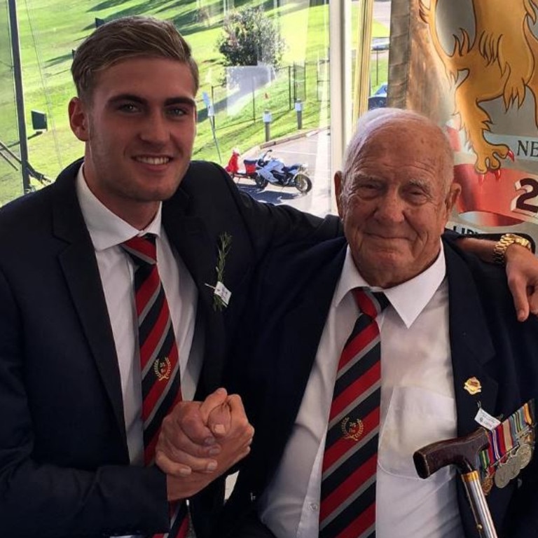 Oliver Hoare and his late "Pop". Picture: Instagram