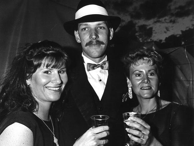 Julianne Clark, Barry Collins and Sue Clark at the 1989 NYE celebrations at The Pier. Picture: Nicole Brennan