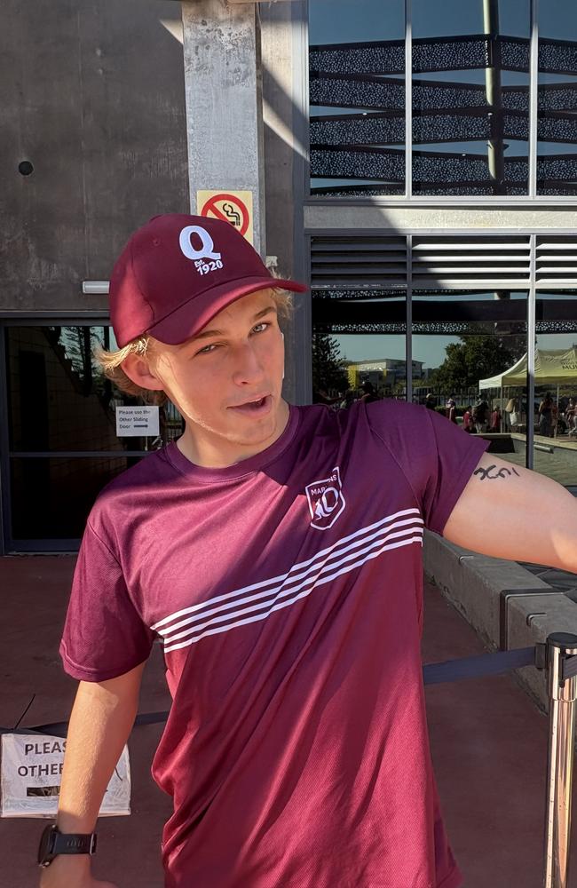 Alby at the Queensland Maroons Training Day Sunshine Coast Stadium