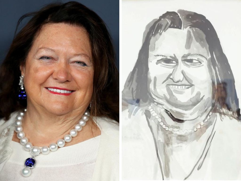 Gina Rinehart and the other portrait. Photos: Getty Images/Supplied