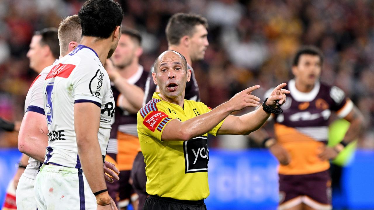 Referee Ashley Klein made crucial errors in last week’d NRL finals (Photo by Bradley Kanaris/Getty Images)