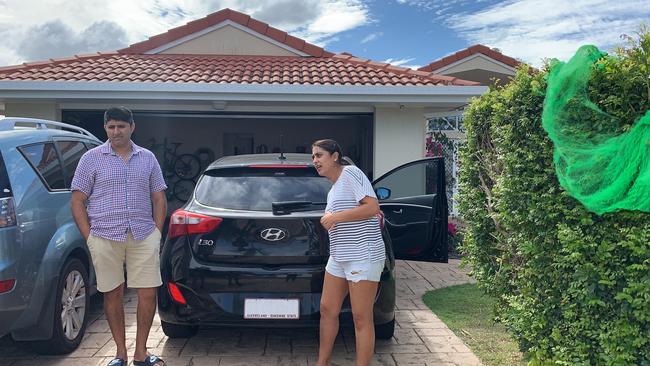 Sanjay and Asha Soni outside their Robina home. Picture: Emily Halloran.