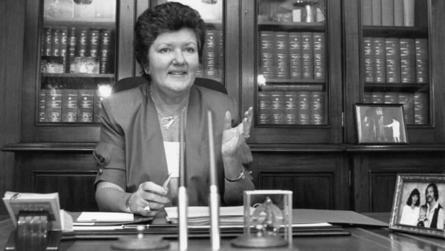 Joan Kirner as premier of Victoria.