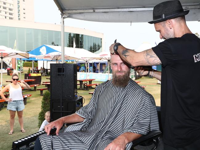 Golfer Jack Wilson's dreaded shave at Australian PGA championship at Royal Pines on December 20, 2019. Photo: PGA OF AUSTRALIA