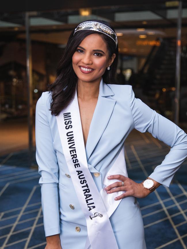 Priya Serrao will hold onto her Miss Universe Australia title a little longer, thanks to COVID-19. Picture: Jarrad Seng.