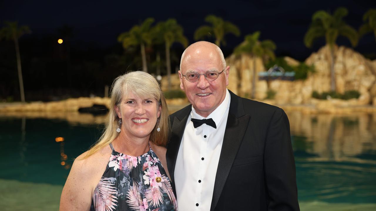 Sharon Brennan and Craig Williams at the Surf Life Saving Queensland Point Danger Branch centennial celebration at Sea World for Gold Coast at Large. Picture, Portia Large.