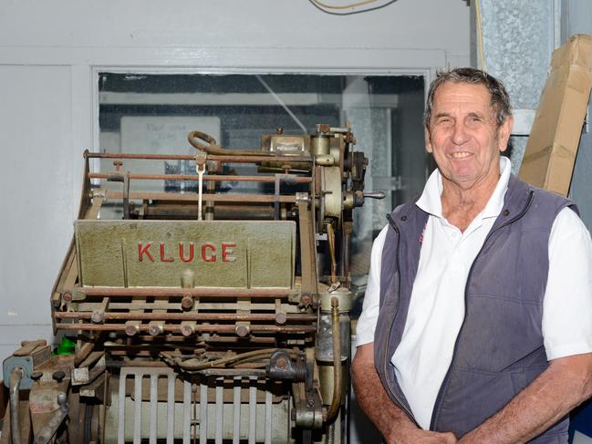 LOCAL HISTORY: Bob Trevan with a German made Kluge printing press used at the Northern Star.