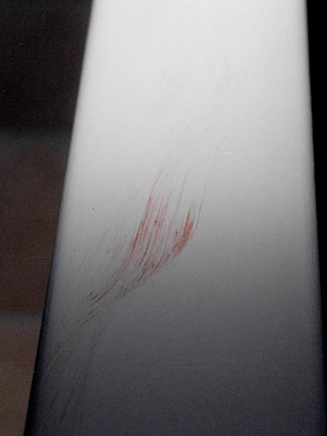 A blood smear was even found on the stairwell.