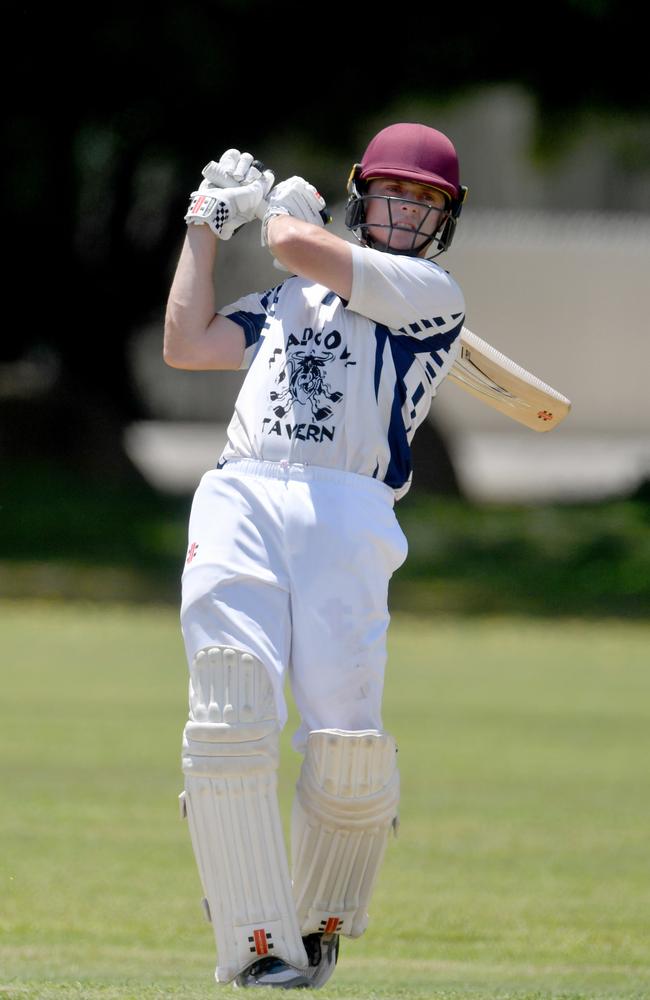 Townsville A Grade Cricket game between Wanderers and West End at Cutheringa. Wests Sam Lowry. Picture: Evan Morgan