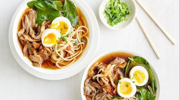 Cook your pork in the slow cooker before making ramen.