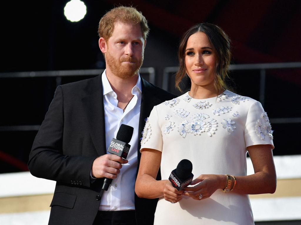 Prince Harry and Meghan Markle are supporting a US campaign targeting election misinformation. Picture: Angela Weiss/AFP