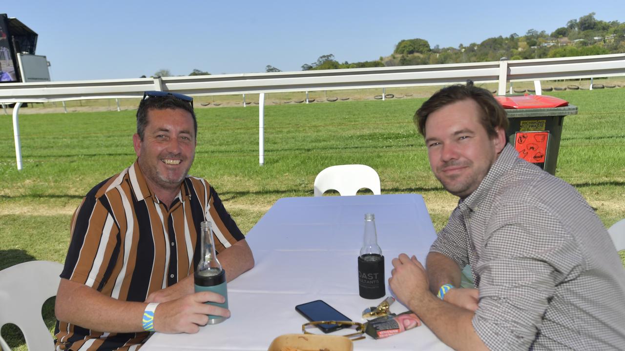 Callum Prior and Daniel Sheather at the Lismore Cup on Thursday.