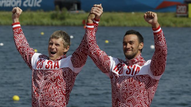 Alexander Dyachenko, right, has been banned from competing in Rio.