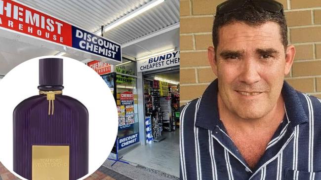 Craig Pym stole a $449 bottle of Tom Ford perfume from Chemist Warehouse while his girlfriend distracted the shop assistant.