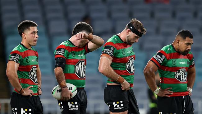 It’s been a tough year for the Rabbitohs who lost nine of their first 10 matches. Picture: Brendon Thorne/Getty Images