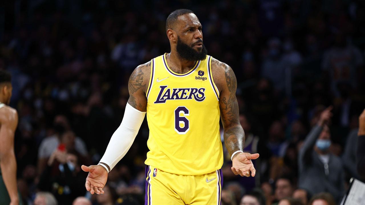 LeBron James was reportedly not happy with the Lakers’ inaction before the trade deadline. Picture: Ronald Martinez/Getty Images/AFP