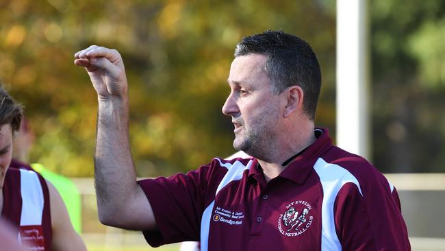 Mount Evelyn coach Mark Fisher has high hopes for his young squad  Picture: James Ross