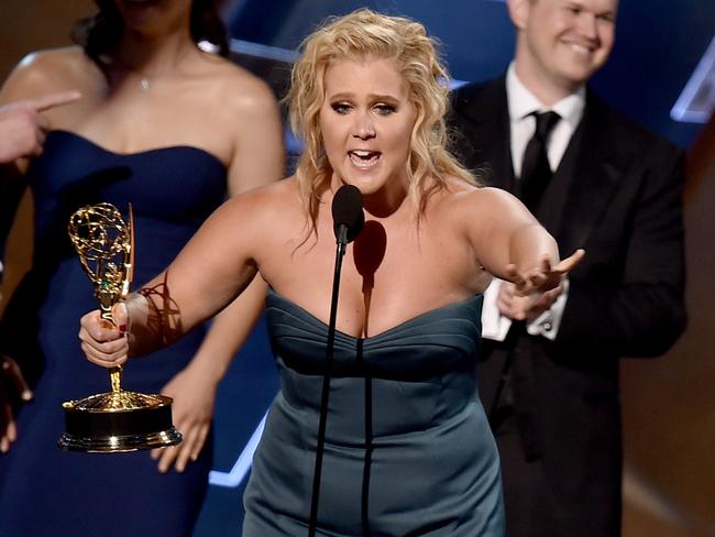 Funny lady ... Amy Schumer accepted the Outstanding Variety Sketch Series award for 'Inside Amy Schumer'. Picture: Kevin Winter/Getty Images/AFP