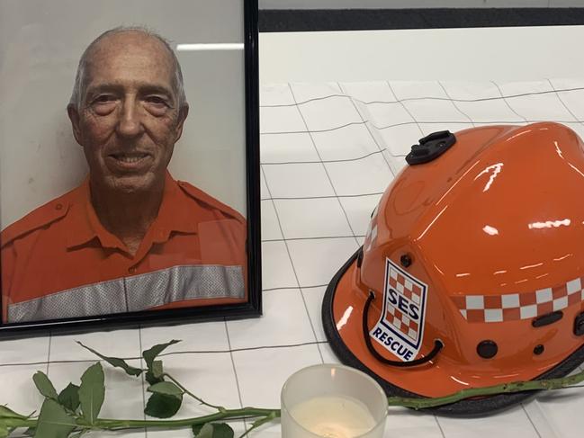 Salisbury SES's memorial for their fallen friend Nick Smith. Picture: Supplied