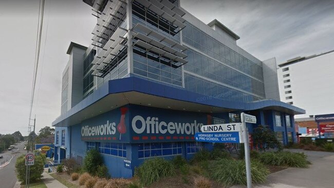 Hornsby Officeworks. Picture: Google Maps.