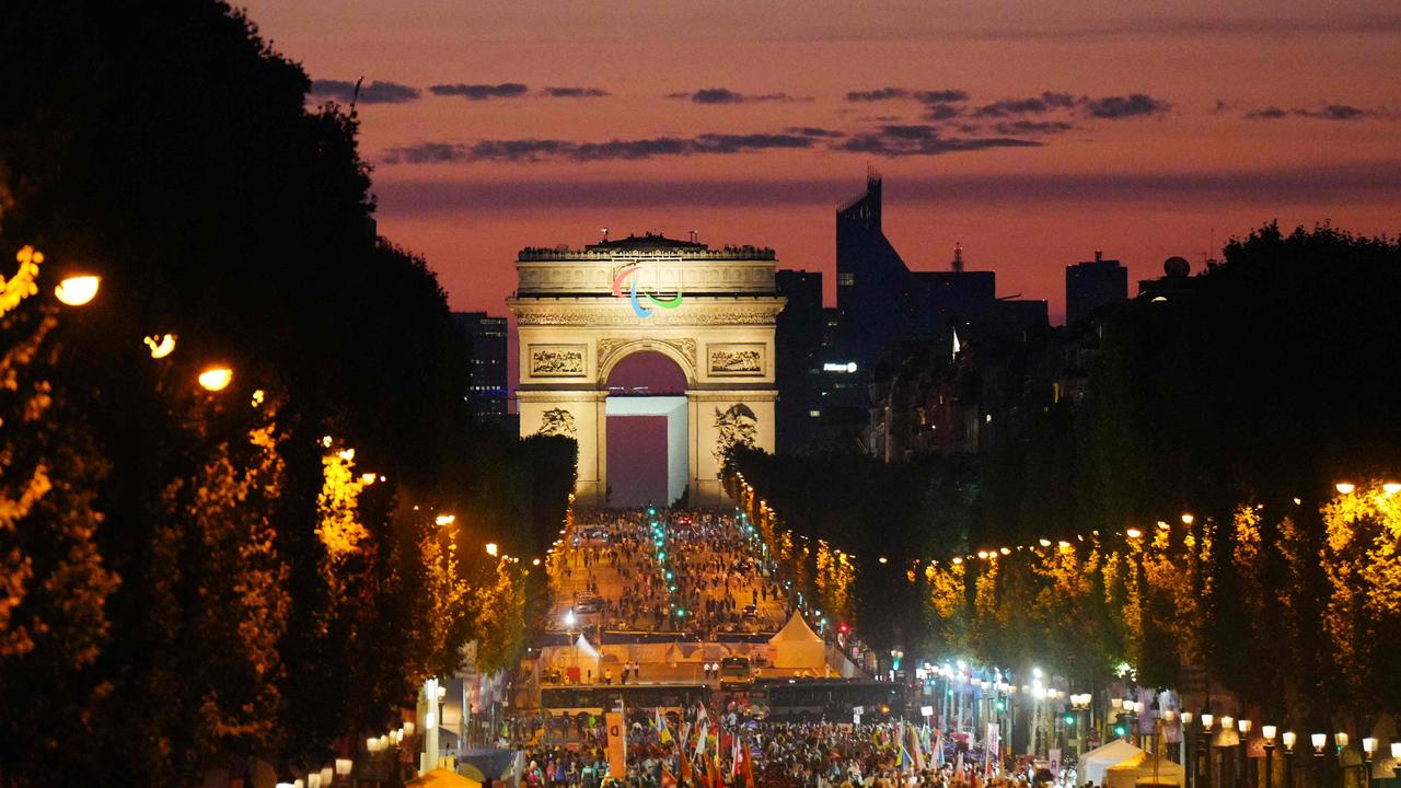 The parade of athletes for the Paris Paralympics took place on the Champs-Elysees avenue with the Arc de Triomphe in the background