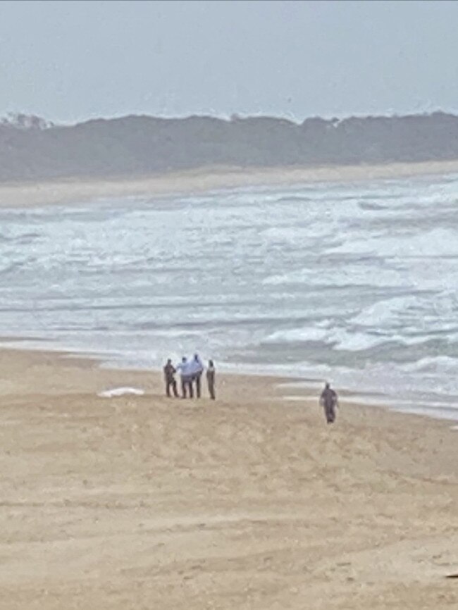 The scene where a 17-year-old boy was pulled from the water.