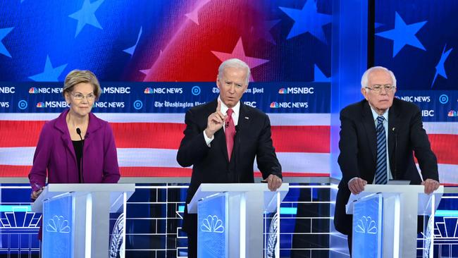 Choosing a cabinet will be a real test for Biden. Will he find places for senators Elizabeth Warren and Bernie Sanders? Picture: AFP