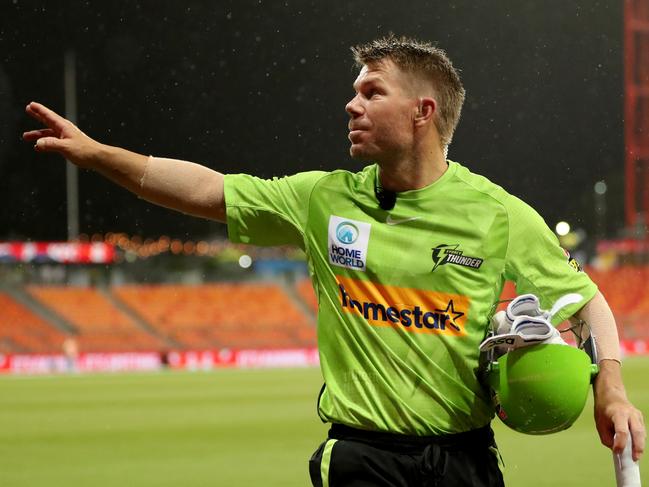 David Warner has been named captain of the Sydney Thunder for the upcoming BBL season. Picture: Getty