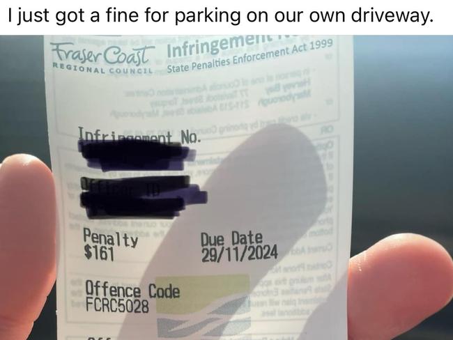 One confused resident took to Facebook to vent her frustrations on why she received a ticket.