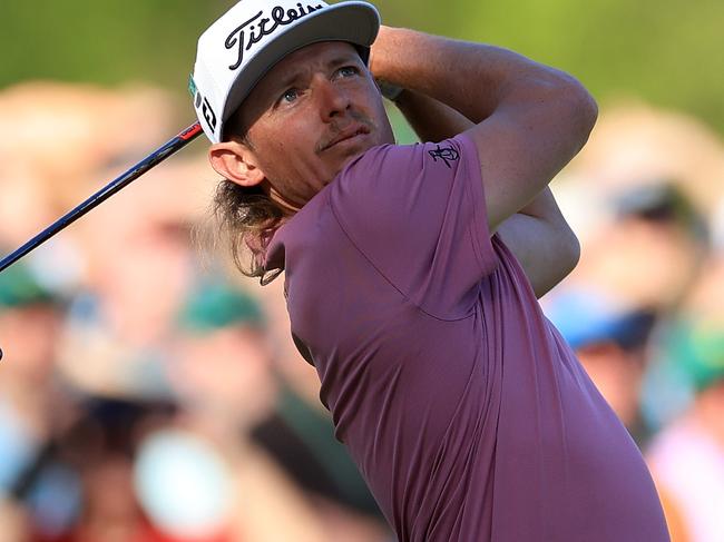 AUGUSTA, GEORGIA - APRIL 10: Cameron Smith of Australia plays his shot from the 12th tee during the final round of the Masters at Augusta National Golf Club on April 10, 2022 in Augusta, Georgia. (Photo by David Cannon/Getty Images)