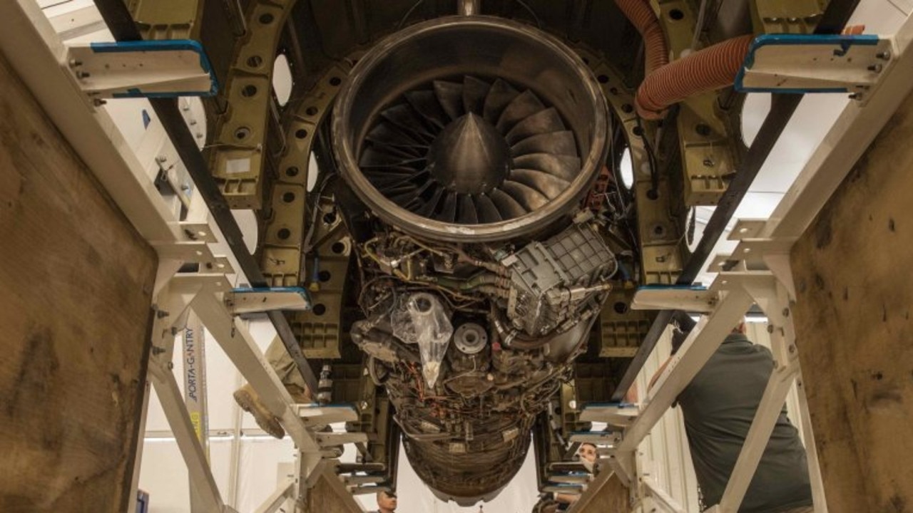 The project’s Rolls-Royce EJ200 engine is used to power thousands of jet fighters around the world. Picture: Bloodhound