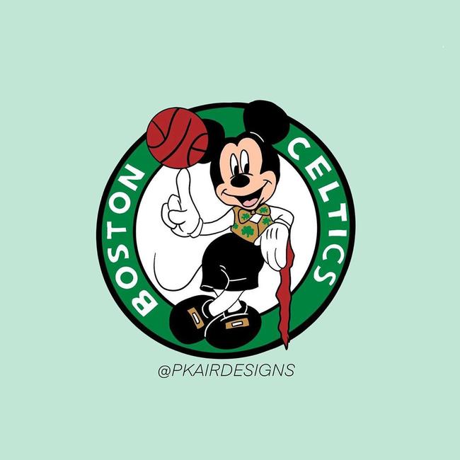 Boston Celtics v Mickey Mouse. Picture: pkairdesigns/Instagram