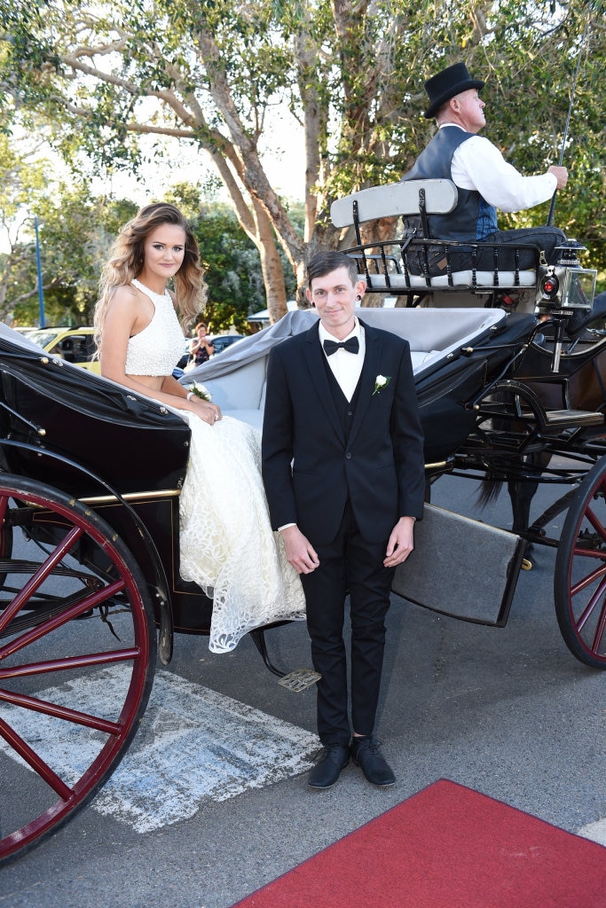 Hervey Bay High formal at the Waterfront - Katelyn West and Craig Bell. Picture: Alistair Brightman