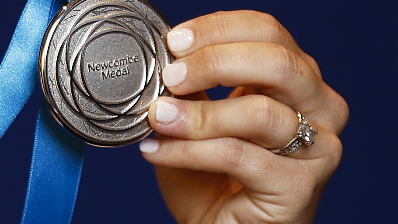 That's a big rock next to the medal. Photo: Getty Images