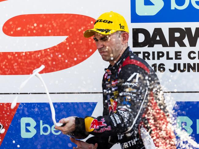 DARWIN, AUSTRALIA - JUNE 16: (EDITORS NOTE: A polarizing filter was used for this image.) Broc Feeney driver of the #88 Red Bull Ampol Racing Chevrolet Camaro ZL1 during the betr Darwin Triple Crown, part of the 2024 Supercars Championship Series at Hidden Valley Raceway, on June 16, 2024 in Darwin, Australia. (Photo by Daniel Kalisz/Getty Images)