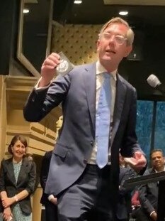 Treasurer Dominic Perrottet had the crowd in stitches. Picture: Supplied