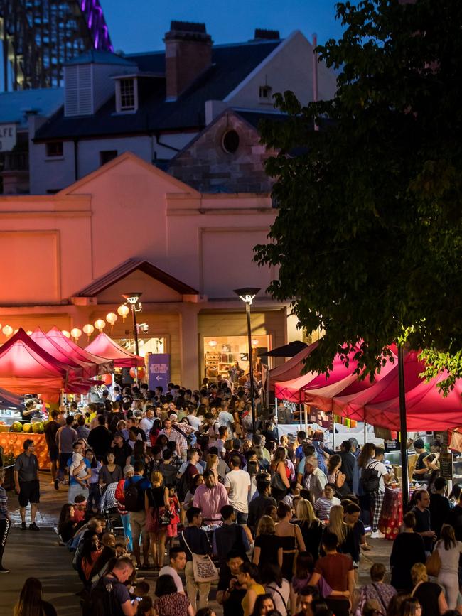 Night Markets at The Rocks. Picture: Anna Kucera